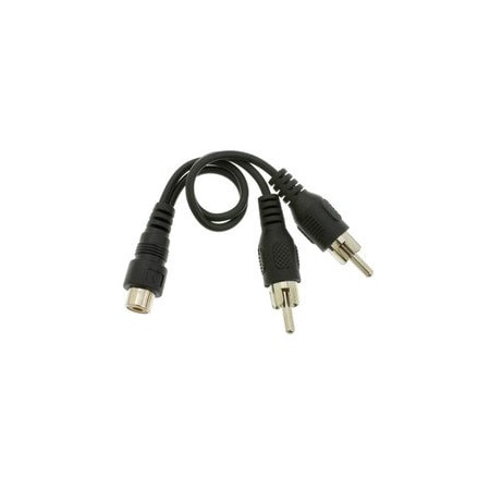 Swe-Tech 3C RCA Splitter / Adapter, RCA Female to Dual RCA Male, 6 inch FWT30R1-03260